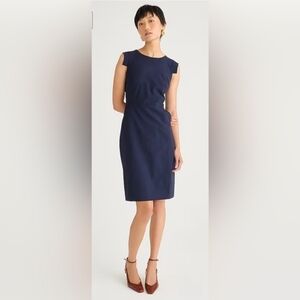 J Crew Resume Dress In Navy